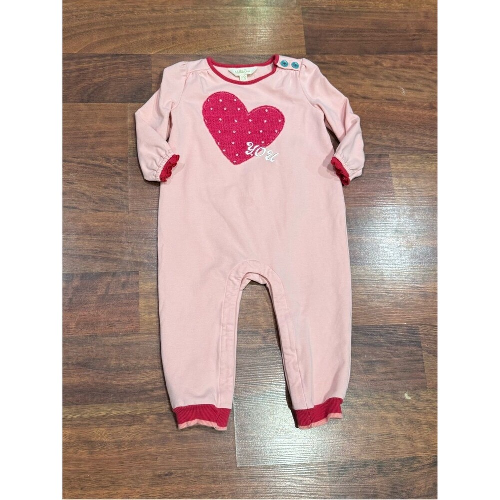 Matilda Jane - Pink One-Piece Romper with Red Heart